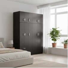 Ντουλάπα πεντάφυλλη με πατάρι Athos I pakoworld wenge 170x42x240εκ Ντουλάπα πεντάφυλλη με πατάρι Athos I pakoworld wenge 170x42x240εκ