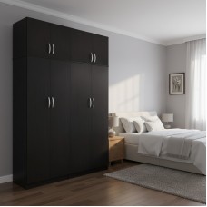 Ντουλάπα τετράφυλλη με πατάρι Athos Ι pakoworld wenge 160x42x240εκ Ντουλάπα τετράφυλλη με πατάρι Athos Ι pakoworld wenge 160x42x240εκ