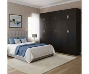 Ντουλάπα εξάφυλλη με πατάρι Athos ΙΙ pakoworld wenge 240x42x240εκ Ντουλάπα εξάφυλλη με πατάρι Athos ΙΙ pakoworld wenge 240x42x240εκ