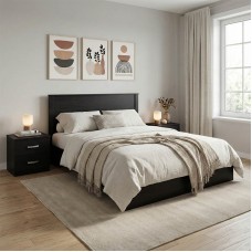 Σετ Κρεβατοκάμαρας Athos Wenge με Κρεβάτι 140x200εκ Σετ 3τεμ