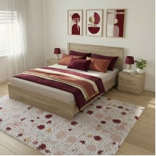 Σετ Κρεβατοκάμαρας Athos Sonoma με Κρεβάτι 160x200εκ Σετ 3τεμ