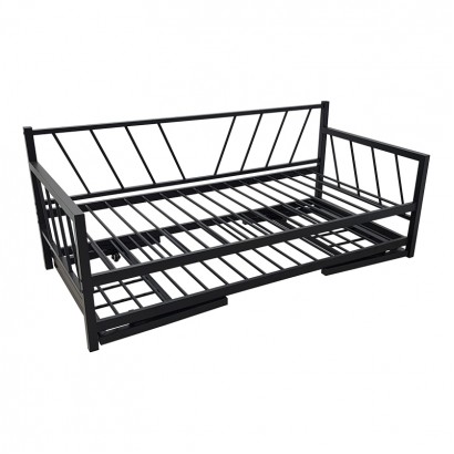 Κρεβάτι-Καναπές Remmie pakoworld μέταλλο μαύρο 90x190εκ