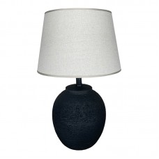 Επιτραπέζιο φωτιστικό Lurata Inart Ε27 κεραμικό σε μαύρο-μπεζ απόχρωση Φ26x38εκ