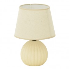 Επιτραπέζιο φωτιστικό Melanie Inart Ε14 κεραμικό σε μπεζ απόχρωση Φ22x30εκ