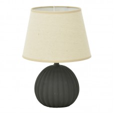 Επιτραπέζιο φωτιστικό Melanie Inart Ε14 κεραμικό σε μαύρο- μπεζ απόχρωση Φ22x30εκ