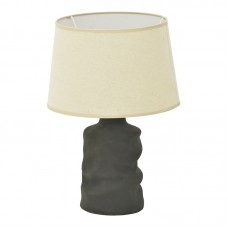 Επιτραπέζιο φωτιστικό Wabbi Inart Ε27 κεραμικό σε μαύρο-μπεζ απόχρωση Φ28x41εκ