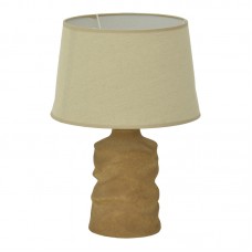 Επιτραπέζιο φωτιστικό Wabbi Inart Ε27 κεραμικό σε γκρι antique -μπεζ απόχρωση Φ28x41εκ