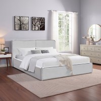 Κρεβάτι διπλό Zento pakoworld γκρι μπεζ ύφασμα 160x200εκ Κρεβάτι διπλό Zento pakoworld γκρι μπεζ ύφασμα 160x200εκ