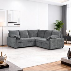 Γωνιακός καναπές κρεβάτι Lounivo pakoworld ύφασμα ανθρακί 215x215x84εκ Γωνιακός καναπές κρεβάτι Lounivo pakoworld ύφασμα ανθρακί 215x215x84εκ