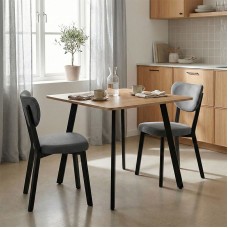 Τραπέζι Squaro pakoworld sonoma mdf με μαύρα μεταλλικά πόδια 80x80x75εκ Τραπέζι Squaro pakoworld sonoma mdf με μαύρα μεταλλικά πόδια 80x80x75εκ