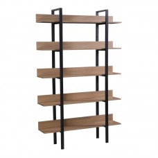 Βιβλιοθήκη Boderta pakoworld σε sonoma-μαύρη απόχρωση 120x30x190εκ Βιβλιοθήκη Boderta pakoworld σε sonoma-μαύρη απόχρωση 120x30x190εκ