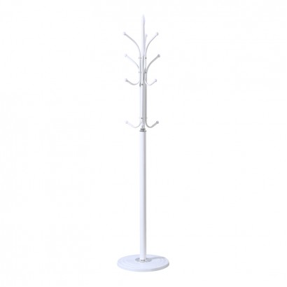 Καλόγερος Keleste pakoworld μέταλλο σε λευκή απόχρωση Φ37x175εκ