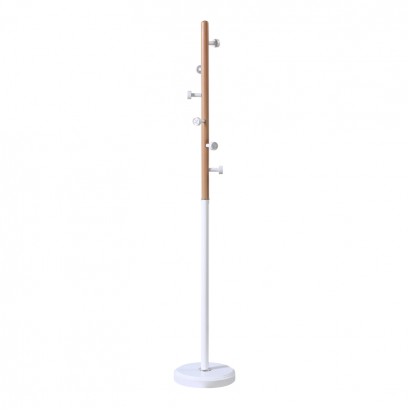 Καλόγερος Sinem pakoworld μέταλλο σε λευκή-φυσική απόχρωση Φ30x175εκ