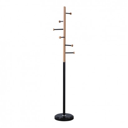 Καλόγερος Serea pakoworld μέταλλο σε μαύρη-φυσική απόχρωση Φ30x175εκ