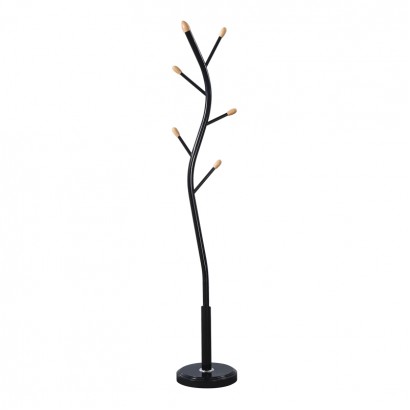 Καλόγερος Portu pakoworld μέταλλο σε μαύρη-φυσική απόχρωση Φ30x170εκ