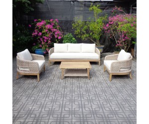 Σαλόνι κήπου Riviera pakoworld 4τεμ μασίφ ξύλο ακακίας-ύφασμα μπεζ Σαλόνι κήπου Riviera pakoworld 4τεμ μασίφ ξύλο ακακίας-ύφασμα μπεζ