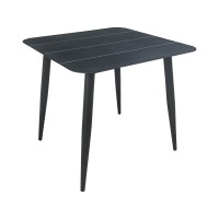 Τραπέζι Vista pakoworld αλουμίνιο σε ανθρακί απόχρωση 80x80x72εκ