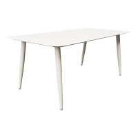 Τραπέζι Vista pakoworld αλουμίνιο σε λευκη απόχρωση 150x80x72εκ