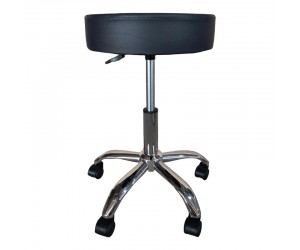 Σκαμπό γραφείου-εργασίας τροχήλατο Tebere pakoworld pu σε μαύρη απόχρωση Φ35x46-59εκ