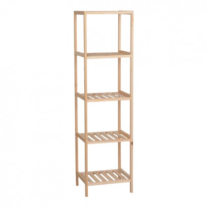 Ραφιέρα δαπέδου Zendia pakoworld ξύλο ελάτου σε φυσική απόχρωση 35x30x130εκ