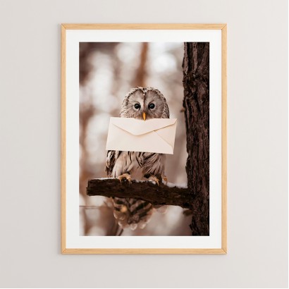 Πίνακας Owlyne pakoworld με ψηφιακή εκτύπωση και πλαίσιο 33x1.5x48εκ