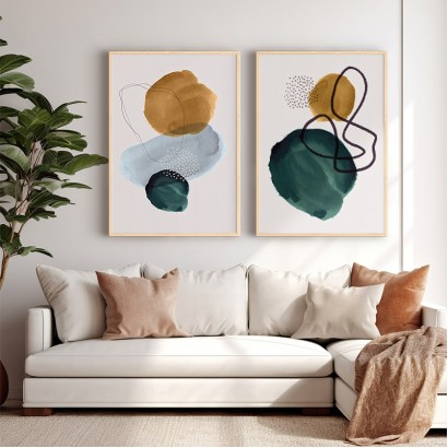 Πίνακας Cerzen pakoworld δίπτυχος με ψηφιακή εκτύπωση και πλαίσιο 33x1.5x48εκ