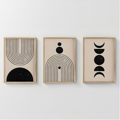 Πίνακας Aregon pakoworld τρίπτυχος με ψηφιακή εκτύπωση και πλαίσιο 33x1.5x48εκ