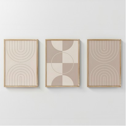 Πίνακας Zenzia pakoworld τρίπτυχος με ψηφιακή εκτύπωση και πλαίσιο 33x1.5x48εκ