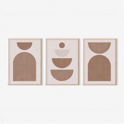 Πίνακας Loana pakoworld τρίπτυχος με ψηφιακή εκτύπωση και πλαίσιο 33x1.5x48εκ