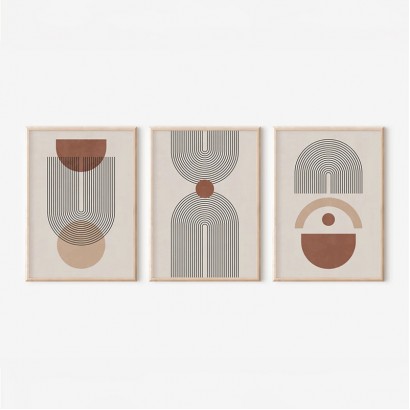 Πίνακας Frenja pakoworld τρίπτυχος με ψηφιακή εκτύπωση και πλαίσιο 33x1.5x48εκ