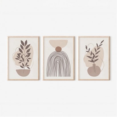 Πίνακας Frendy pakoworld τρίπτυχος με ψηφιακή εκτύπωση και πλαίσιο 33x1.5x48εκ