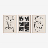 Πίνακας Lumora pakoworld τρίπτυχος με ψηφιακή εκτύπωση και πλαίσιο 33x1.5x48εκ