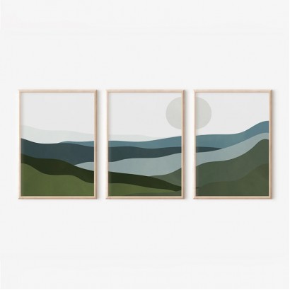 Πίνακας Orbis pakoworld τρίπτυχος με ψηφιακή εκτύπωση και πλαίσιο 33x1.5x48εκ