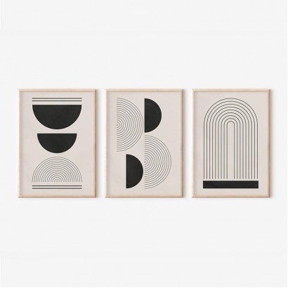 Πίνακας Nuvia pakoworld τρίπτυχος με ψηφιακή εκτύπωση και πλαίσιο 33x1.5x48εκ