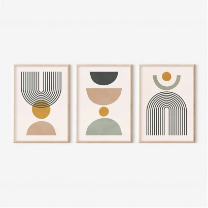 Πίνακας Ominel pakoworld τρίπτυχος με ψηφιακή εκτύπωση και πλαίσιο 33x1.5x48εκ