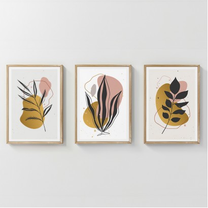 Πίνακας Kereby pakoworld τρίπτυχος με ψηφιακή εκτύπωση και πλαίσιο 33x1.5x48εκ