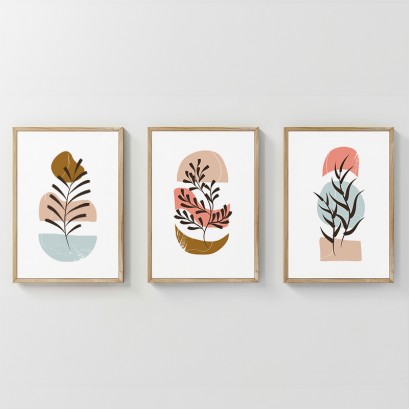 Πίνακας Thera pakoworld τρίπτυχος με ψηφιακή εκτύπωση και πλαίσιο 33x1.5x48εκ