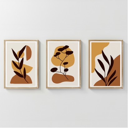 Πίνακας Oriv pakoworld τρίπτυχος με ψηφιακή εκτύπωση και πλαίσιο 33x1.5x48εκ