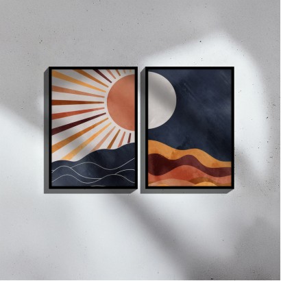 Πίνακας Senty pakoworld δίπτυχος με ψηφιακή εκτύπωση και πλαίσιο 33x2x48εκ