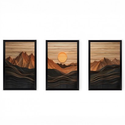 Πίνακας Peaky pakoworld τρίπτυχος με ψηφιακή εκτύπωση και πλαίσιο 33x0.3x48εκ