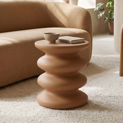 Βοηθητικό τραπέζι Jonne pakoworld MGO terracotta Φ40x46εκ Βοηθητικό τραπέζι Jonne pakoworld MGO terracotta Φ40x46εκ