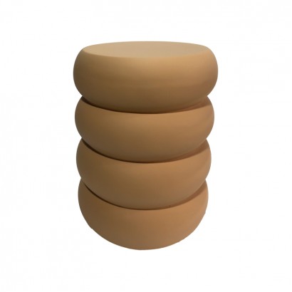 Βοηθητικό τραπέζι Venezia pakoworld MGO  terracotta Φ35x46εκ