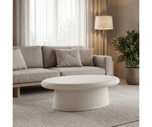 Τραπέζι σαλονιού Herona pakoworld mdf λευκό 100x60x32εκ