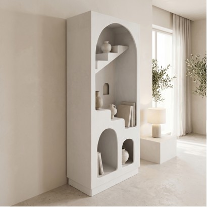Βιβλιοθήκη-ραφιέρα Boolten pakoworld mdf λευκό 80x38x190εκ Βιβλιοθήκη-ραφιέρα Boolten pakoworld mdf λευκό 80x38x190εκ