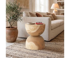 Σκαμπό Τραπεζάκι Hourglass pakoworld suar ξύλο καρυδί Φ40x45εκ Σκαμπό Τραπεζάκι Hourglass pakoworld suar ξύλο καρυδί Φ40x45εκ