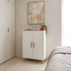 Ντουλάπι Tamera pakoworld λευκό με φυσική απόχρωση MDF 60x30x120εκ Ντουλάπι Tamera pakoworld λευκό με φυσική απόχρωση MDF 60x30x120εκ