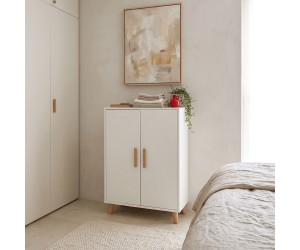 Ντουλάπι Tamera pakoworld λευκό με φυσική απόχρωση MDF 60x30x120εκ Ντουλάπι Tamera pakoworld λευκό με φυσική απόχρωση MDF 60x30x120εκ