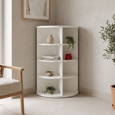 Γωνιακή ραφιέρα Benzal pakoworld λευκό MDF 80x30x120εκ Γωνιακή ραφιέρα Benzal pakoworld λευκό MDF 80x30x120εκ