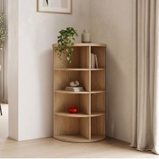 Γωνιακή ραφιέρα Benzal pakoworld sonoma MDF 80x30x120εκ Γωνιακή ραφιέρα Benzal pakoworld sonoma MDF 80x30x120εκ