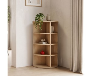 Γωνιακή ραφιέρα Benzal pakoworld sonoma MDF 80x30x120εκ Γωνιακή ραφιέρα Benzal pakoworld sonoma MDF 80x30x120εκ